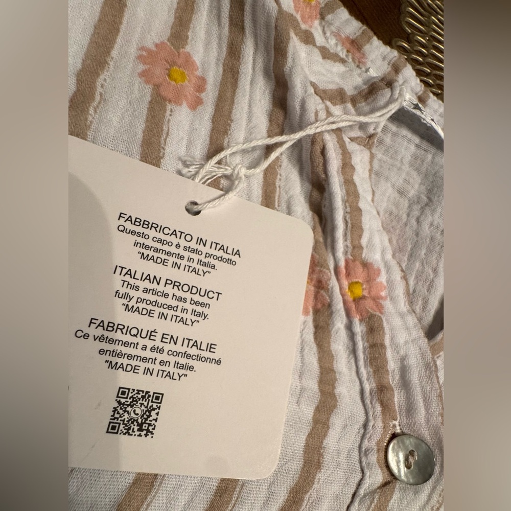Camillia Made in Italy Cotton Floral Blouse – NWT - Picture 3 of 11